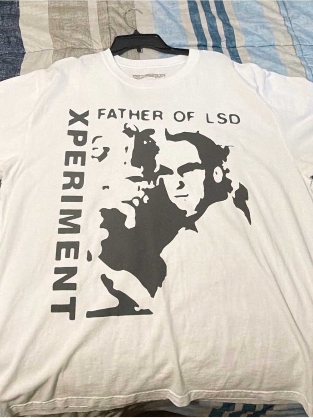 Men's White 'Father of LSD' Graphic Short Sleeve Tee